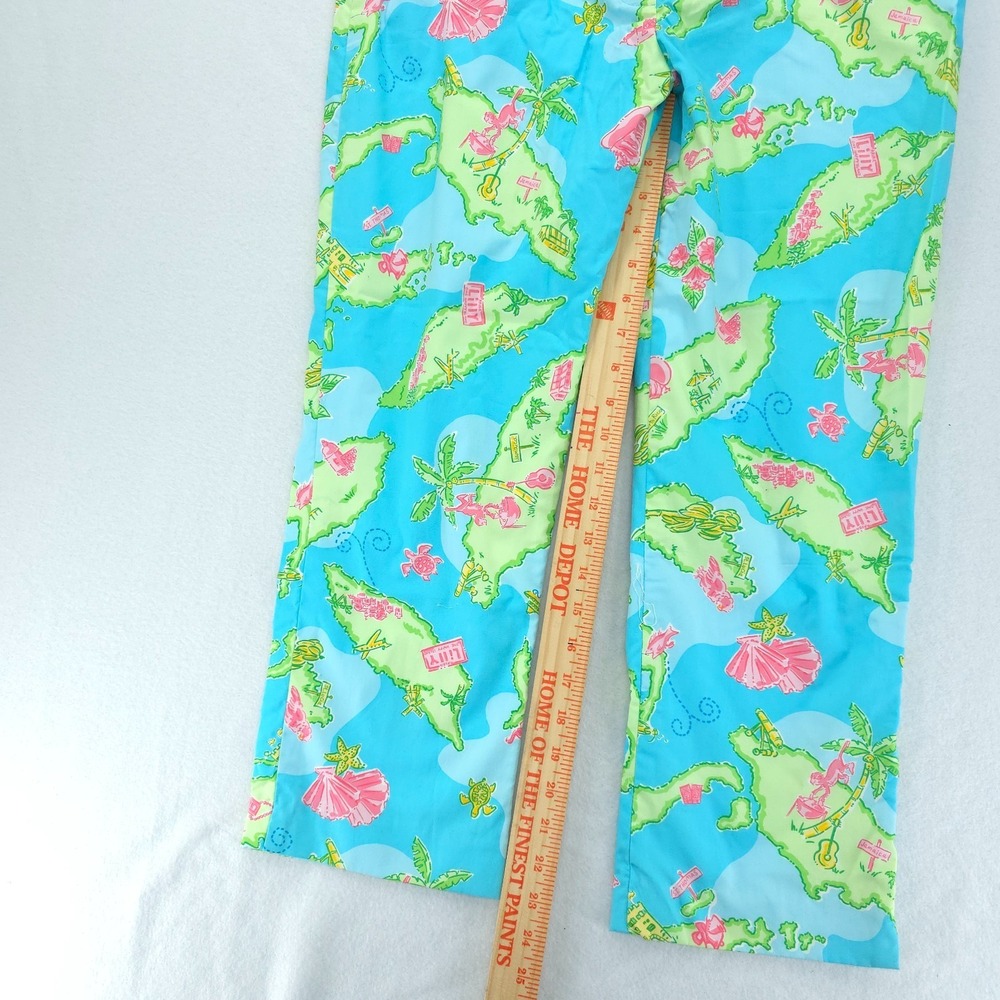 Lilly Pulitzer Pants Women 8 Havana Blue Private Island Capri Crop‎ NWT - Picture 6 of 10